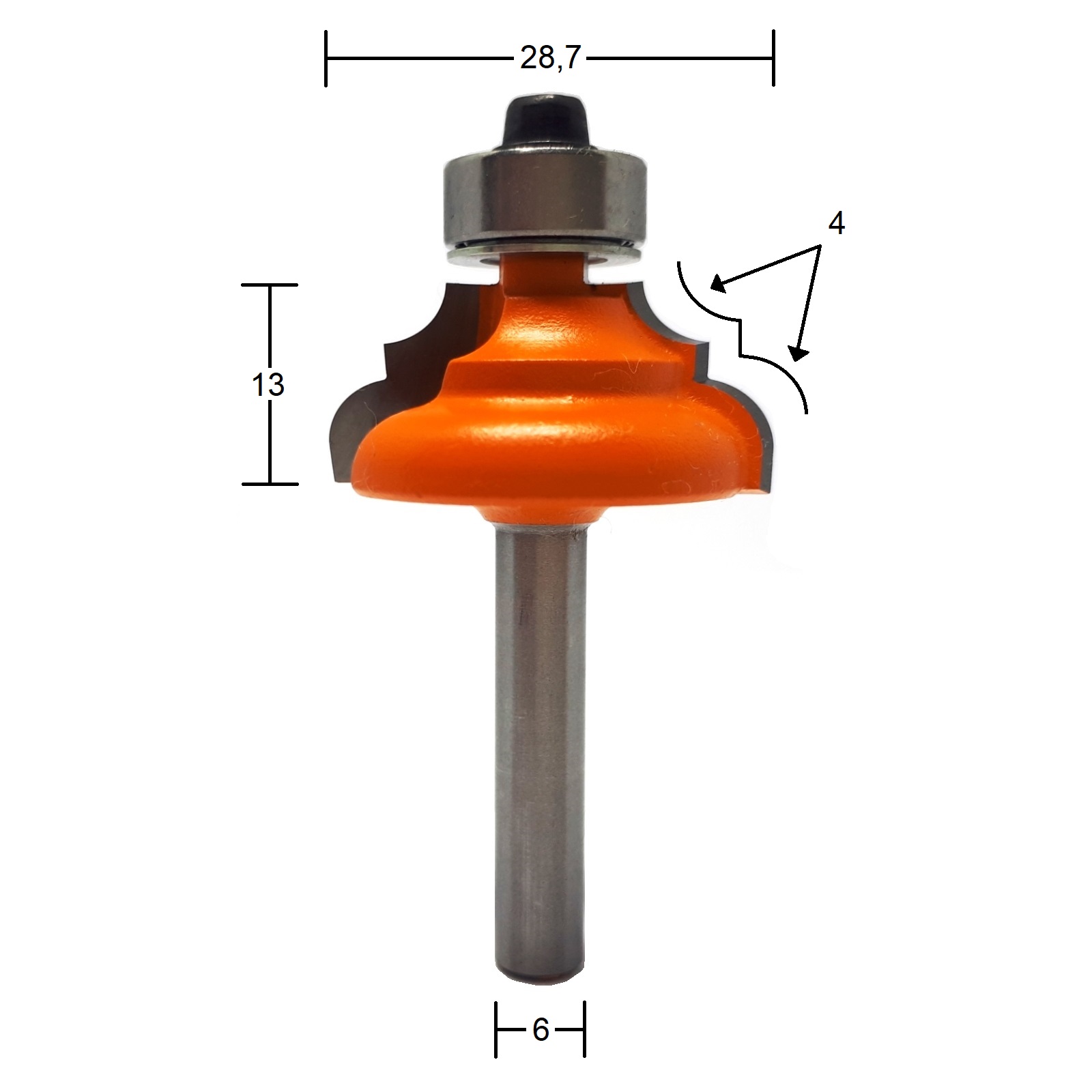 Fresa para Moldura HW Ø28,7x4mm - marca CMT - Cód. 744.287.11